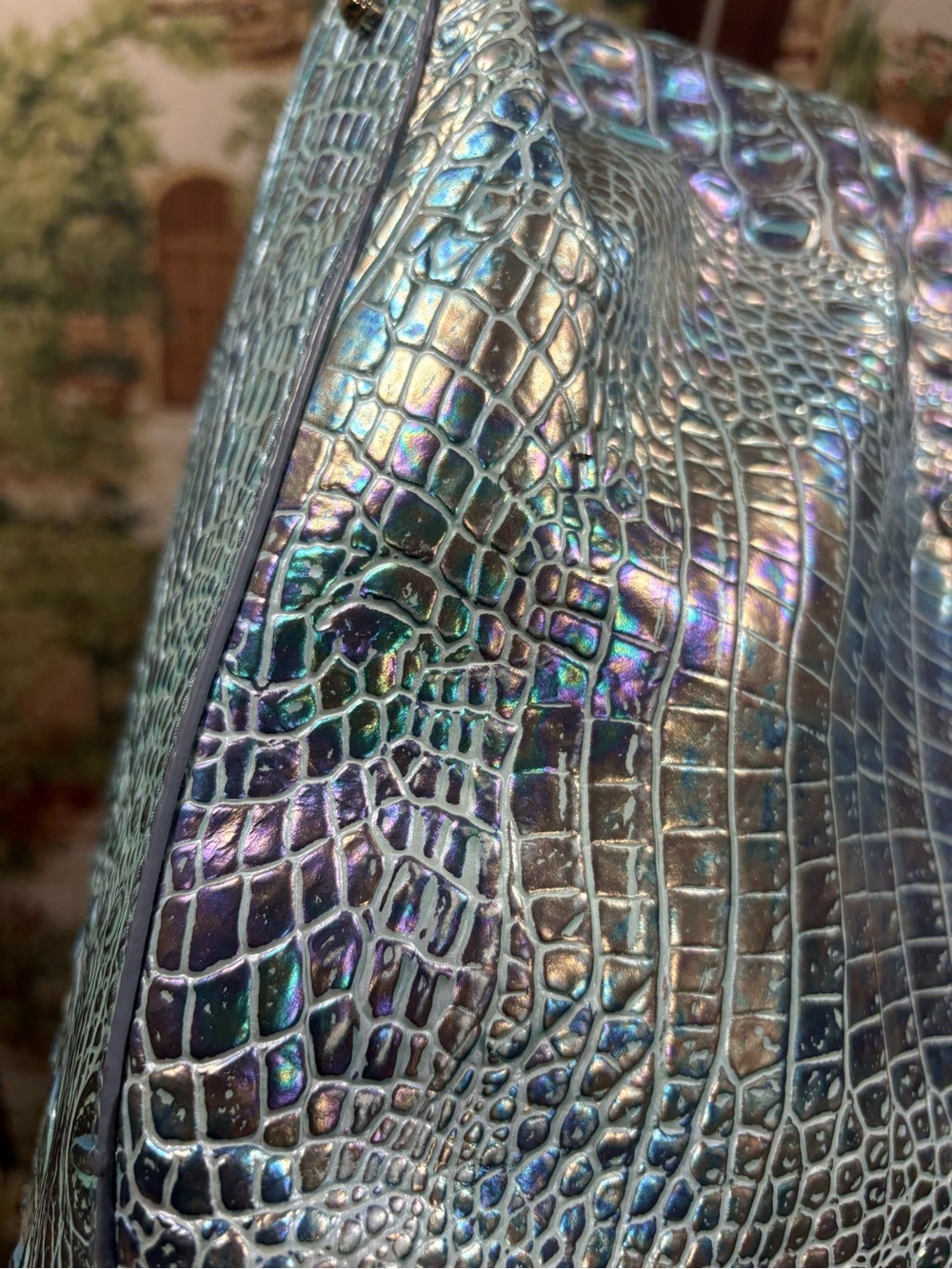 Brahmin Duxbury Blue iridescent bag - Picture 7 of 10